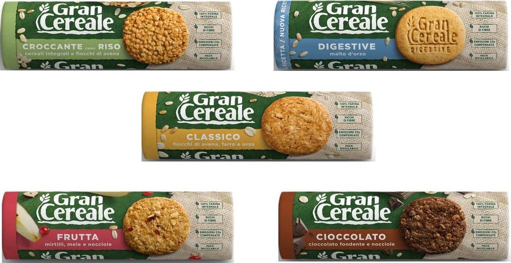Mulino bianco Gran Cereale Test set kekse korn keks Multi Cerealien 5x 250g