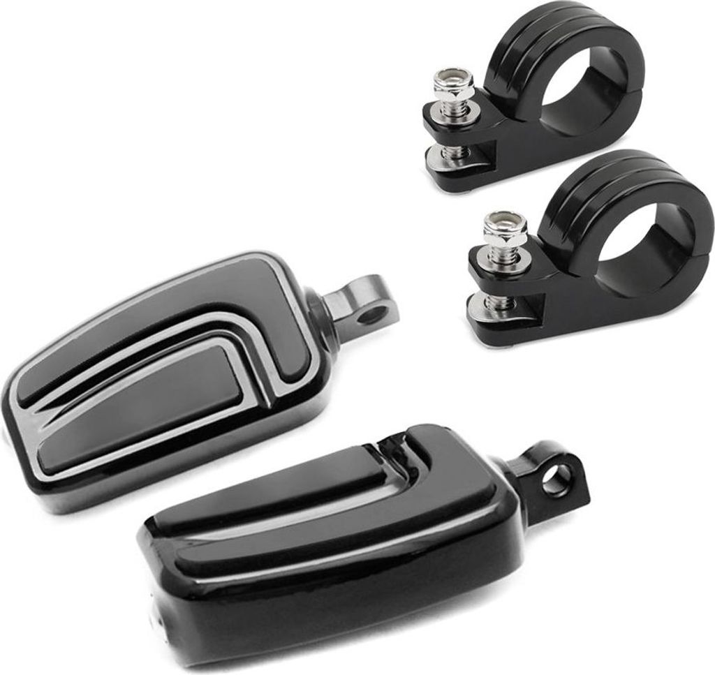 Motorrad Sturzbügel Fußrasten + Halterung 38mm Set HC2