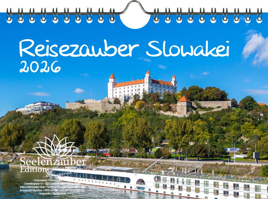 Reisezauber Slowakei DIN A5 Kalender für 2026 Bratislava Urlaub Ferien - Seelenzauber