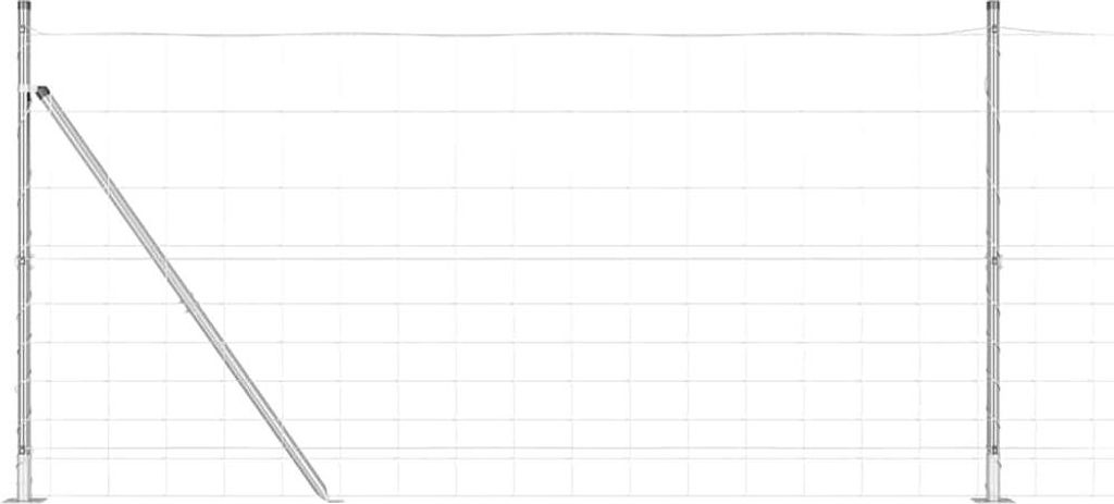 vidaXL Zaunpfosten Galvanisiert 50 x 1,2 m Stahl