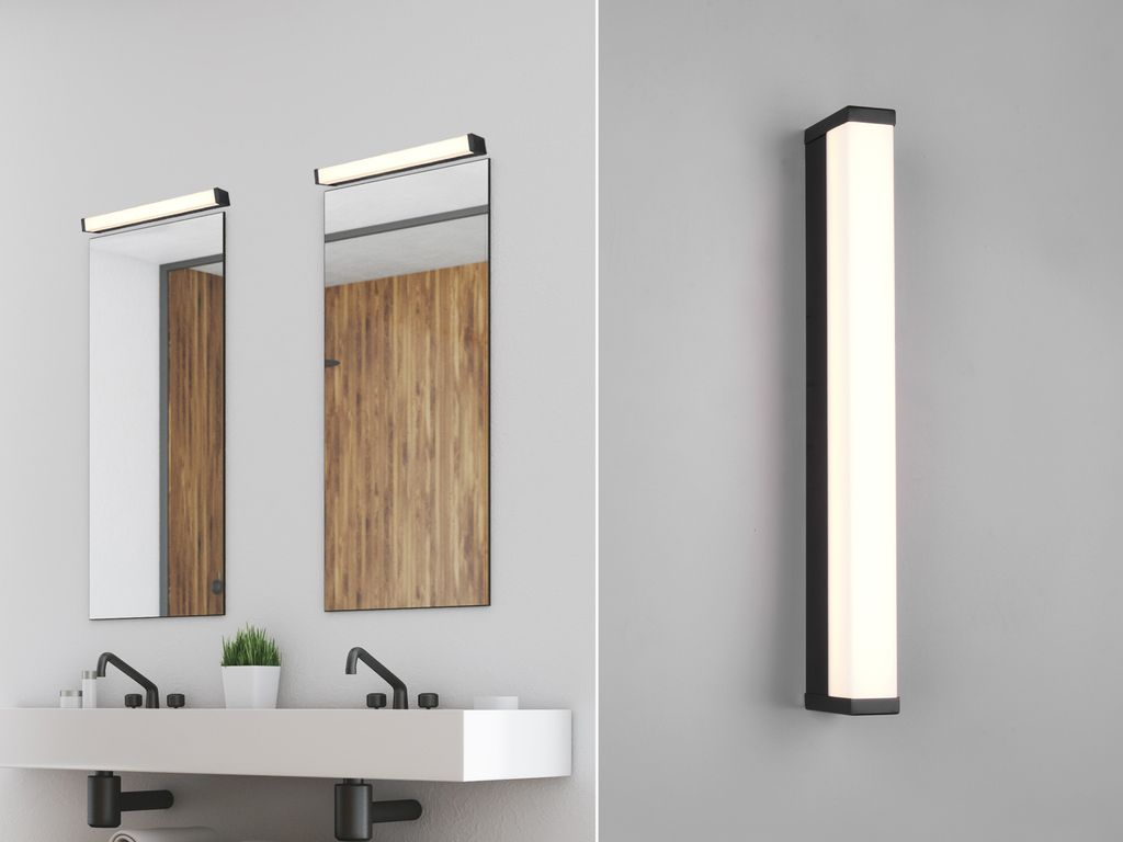 Trio LED Wandlampe Bad FABIO Schwarz 42,5cm Produktbild 