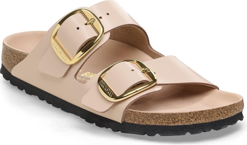 Birkenstock - Damen - Arizona Hausschuhe Mit Großer Schnalle - Beige - Gr. 37