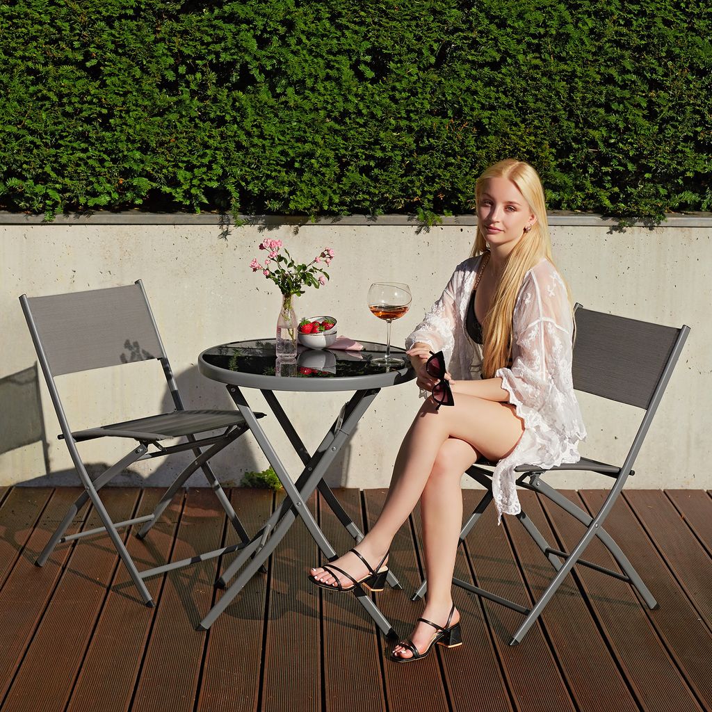 Bistro set Düsseldorf skládací, pro 2 osoby Obrázek produktu 11