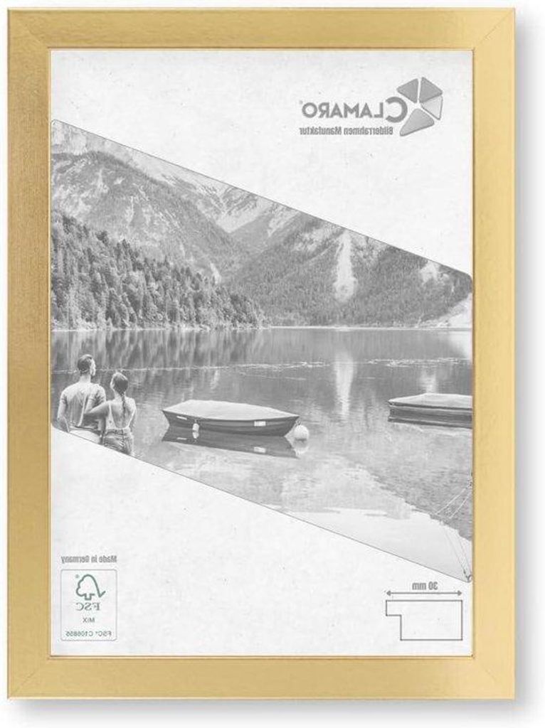 Handgefertigte Wandbilderrahmen in Gold - 48x68 cm - Deutschland