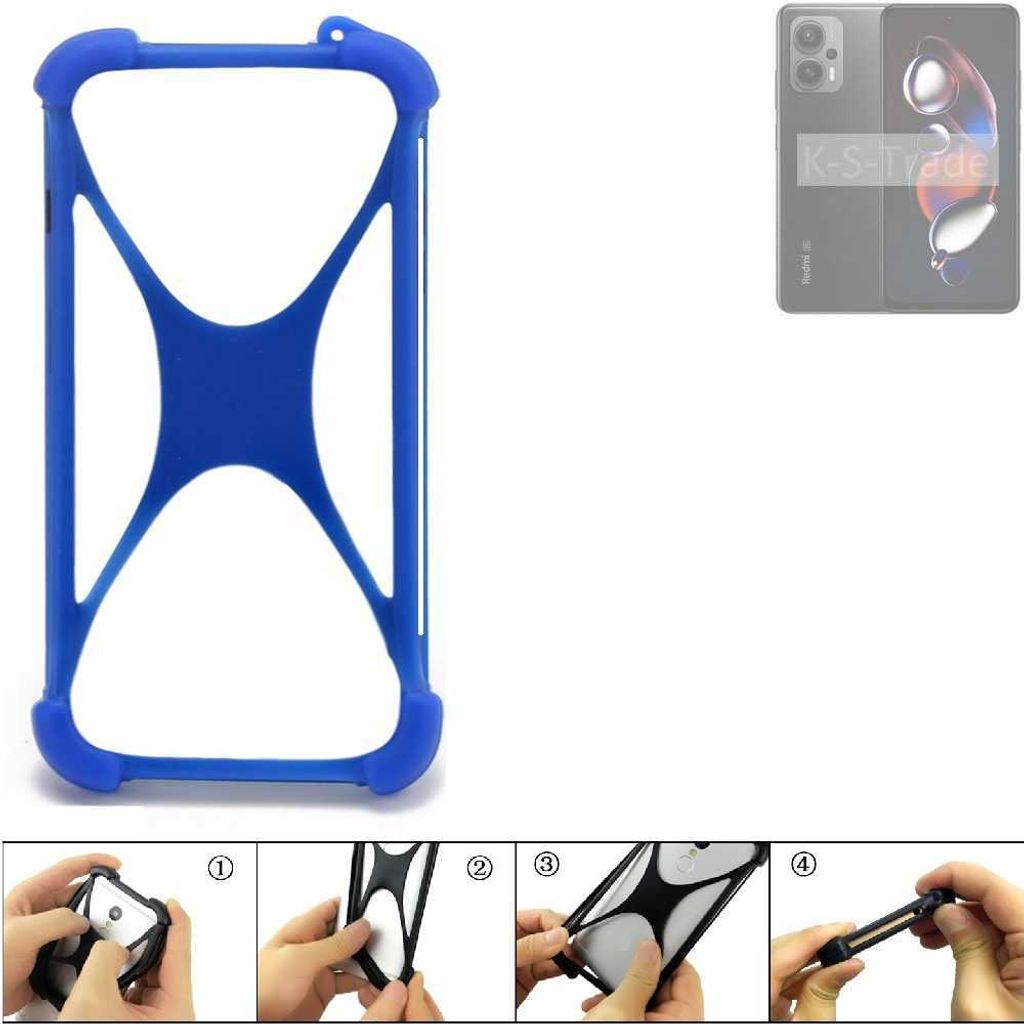 K-S-Trade Handy Hülle kompatibel mit Xiaomi Redmi Note 12T Pro Silikon Schutzhülle Cover Case Bumper Silikoncase TPU Softcase Schutz Hülle