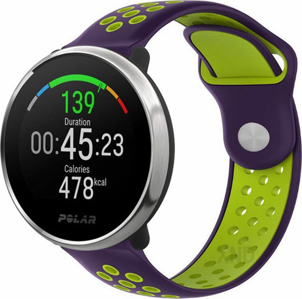 Strap-it Polar Ignite Sportarmband (Lila/Grün)