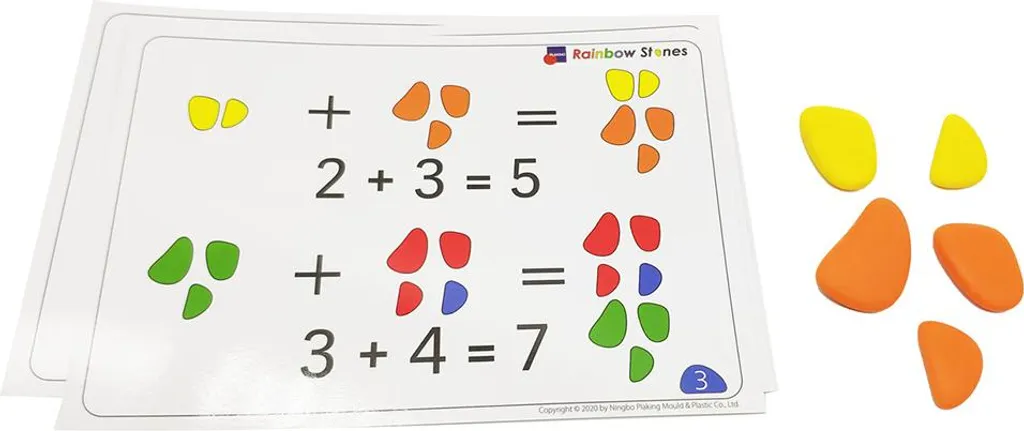 Kit de 70 Pierres Arc-en-ciel : Motricité Fine et Tri Créatif Enfant