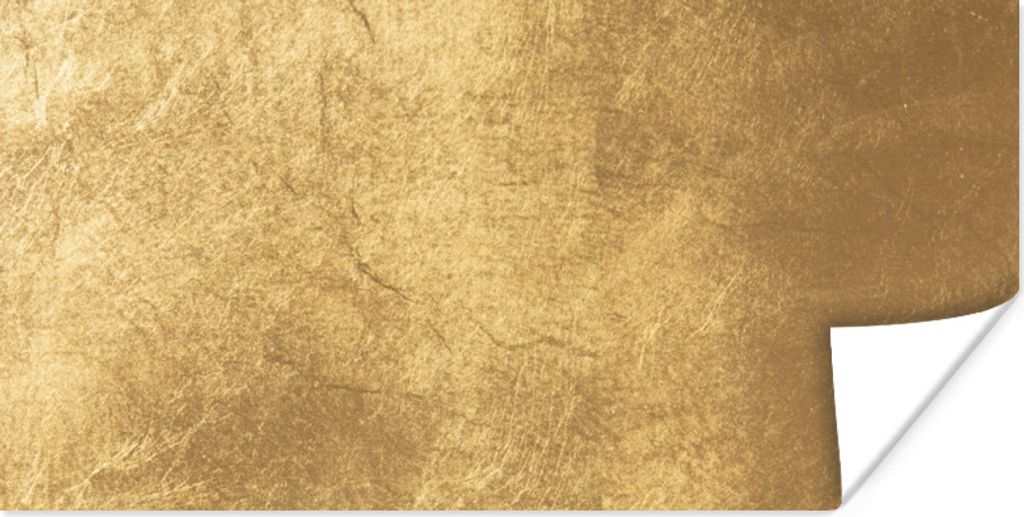 MuchoWow Poster Licht fällt auf eine goldene Wand 80x40 cm