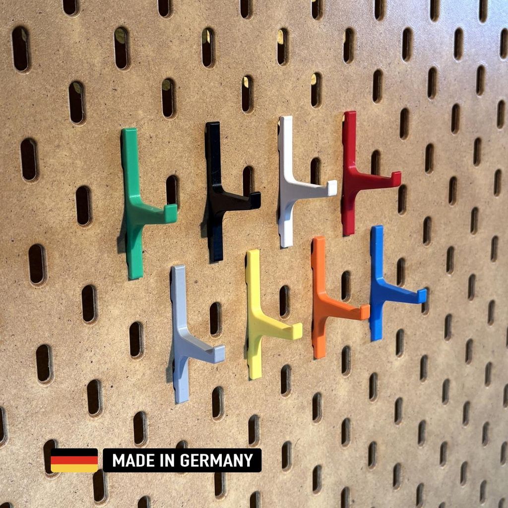 5x Starke Haken für Skadis Lochplatte IKEA Lochwand Aufhänger Universal Schwarz