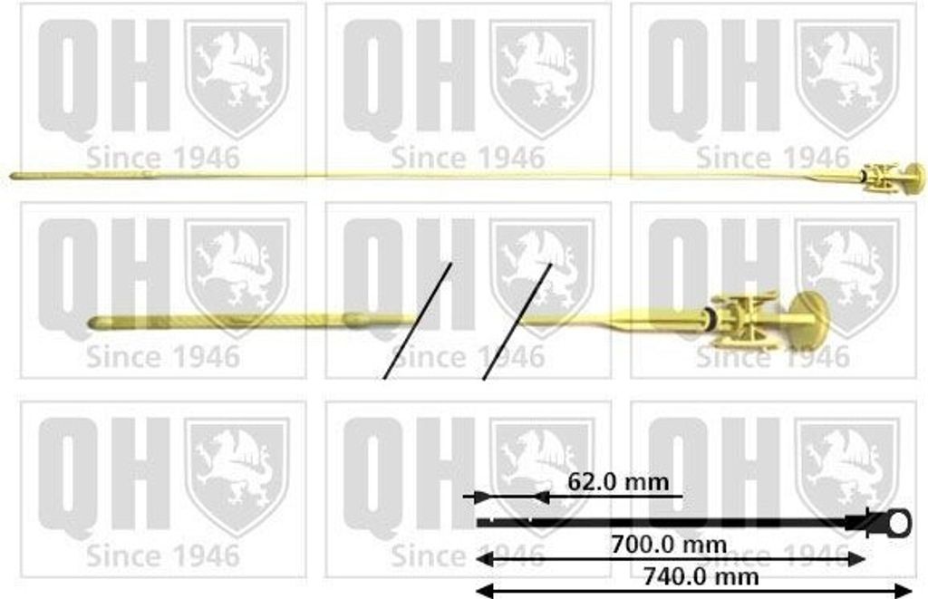 QUINTON HAZELL QOD134 Ölmessstab Ölpeilstab Ölstab für OPEL Movano Kastenwagen (X70) Movano Bus (X70) Movano Pritsche / Fahrgestell (X70) für ...
