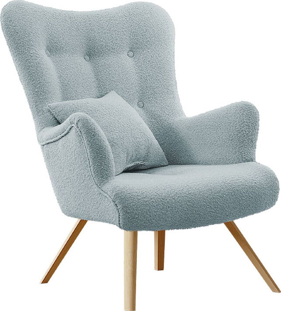 MIRJAN24 Sessel Zawil Boucle, Vintage Relaxsessel, Polstersessel, Wohnzimmersessel vom Hersteller (Farbe: Baloo 2086)