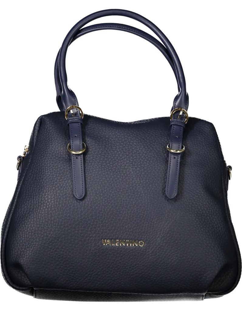 Nachhaltige blaue Damenhandtasche mit vielseitigen Produktbild 
