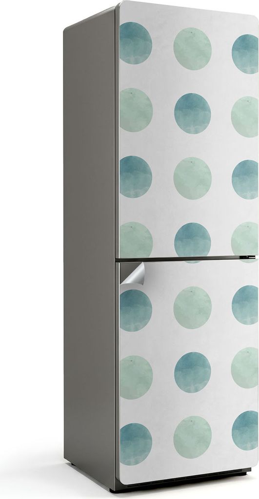 Muster mit Kreisen in Reihen – Kühlschrank Aufkleber – Klebefolie Kühlschrank – Kühlschrank Dekor – Kühlschrankfolie selbstklebend – ...