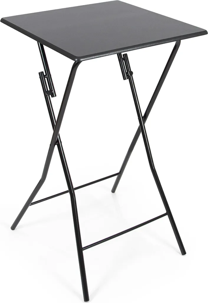 Table haute d'appoint pliante 60x60 cm noire Murcia pour réception