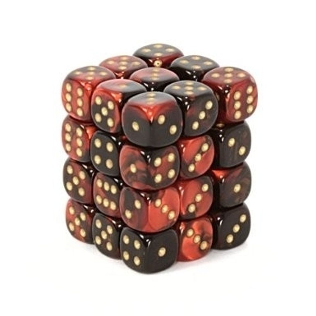 Chessex Gemini W6x36, černá/červená/zlatá Obrázek produktu 