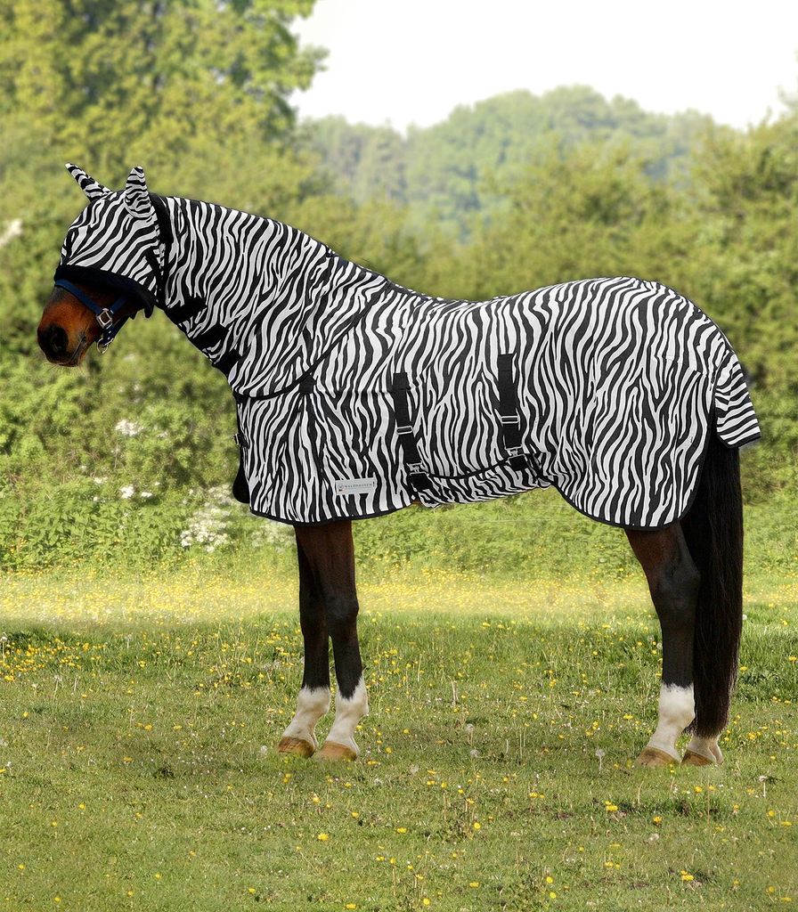 Waldhausen Fliegendecke Zebra schwarz/weiß, Größe:165 cm Produktbild 