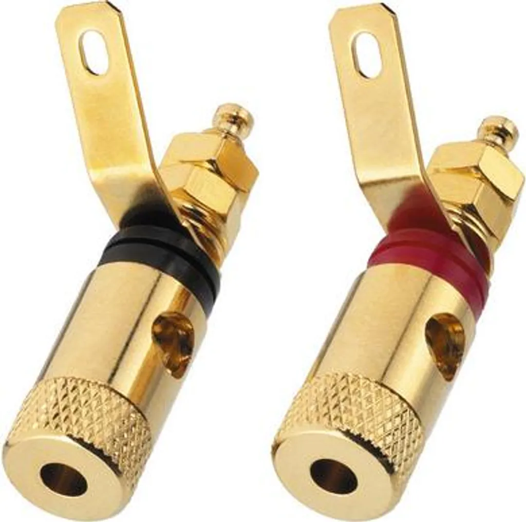 Connettori Monacor BP-260G LS: Morsetti Placcati Oro per Casse Hi-Fi