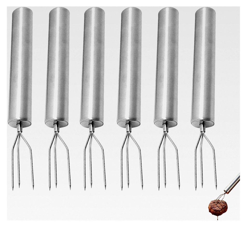 6 Stück Edelstahl Pellkartoffelgabel, Maisgabel, Pralinengabel, Wiederverwendbare Schälhilfe, Pellkartoffelhalter für Gemüse und Maiskolben, Tr...