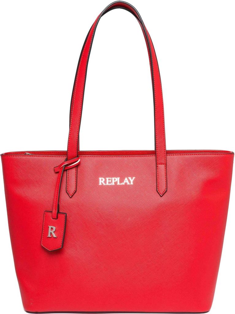 REPLAY Damen Shopper FW3074 Saffiano Kunstleder Rot