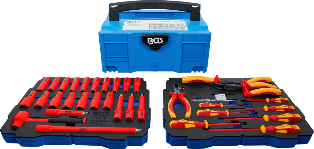Kit outils isolés 1000V BGS 70230 contre les risques électriques 36 pcs