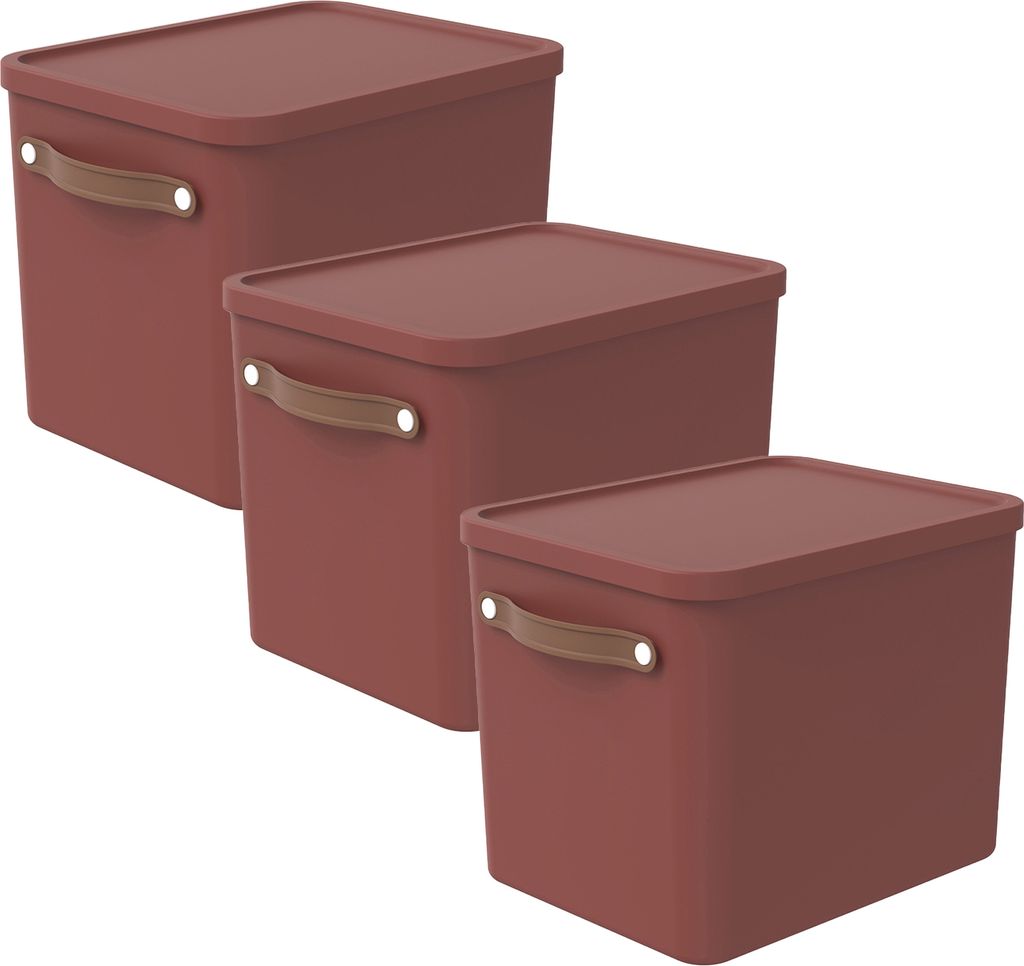 Aufbewahrungsbox 27L Maloja - Kunststoffbox mit Deckel - Stapelbox 40,0 x 29,0 x 29,5 cm - Plastikbox Ordnungsbox Allzweckkiste