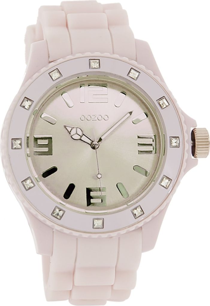 Oozoo Armbanduhr rosa Silikon Vintage Series Damen-Herren Analog-Quarzuhr UOC4358A