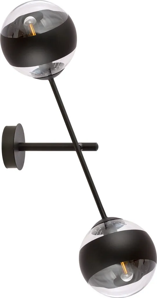 Applique Murale Moderne Emibig 1168/K2 Noir - Double Douille 2xE14