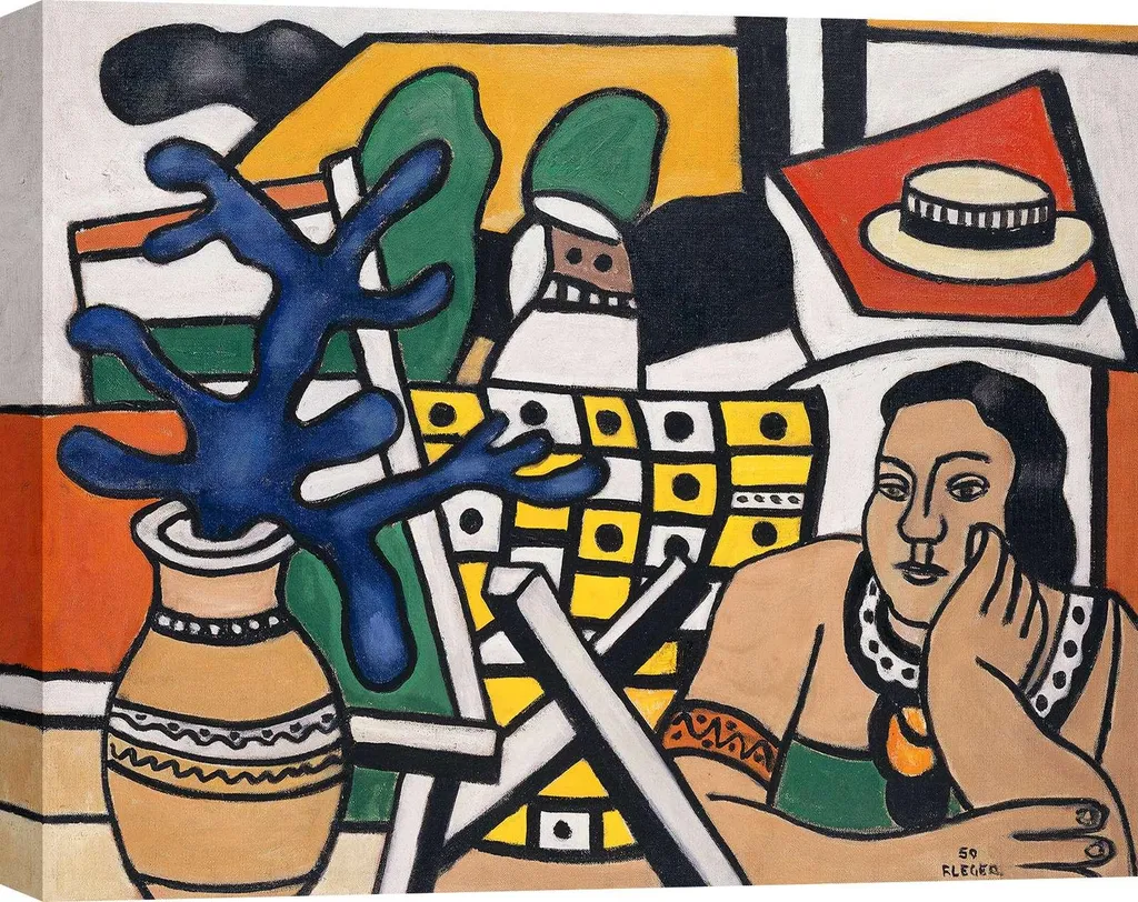 Quadro Fernand Léger Moderno 60x40 cm - Tela Arredo Design