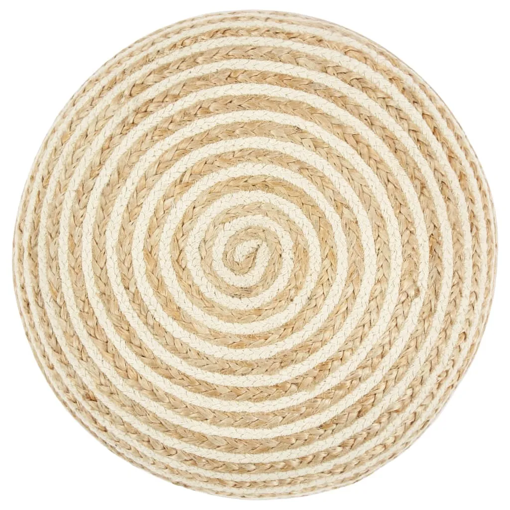 Pouf Repose-Pieds en Jute 45x30 cm pour Salon - Décoration Artisanale