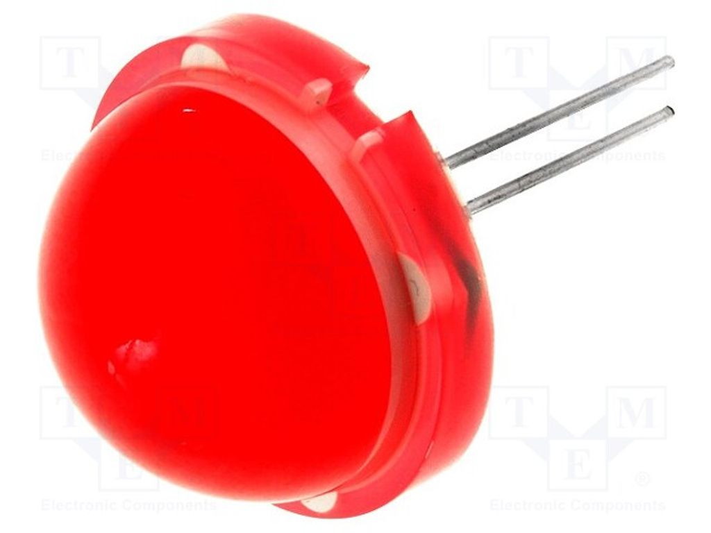 1x LED Anz. Ausg: 2 rot 20mm 120° 20mA 4÷13mcd DLC2-6ID LED Dioden THT 20mm