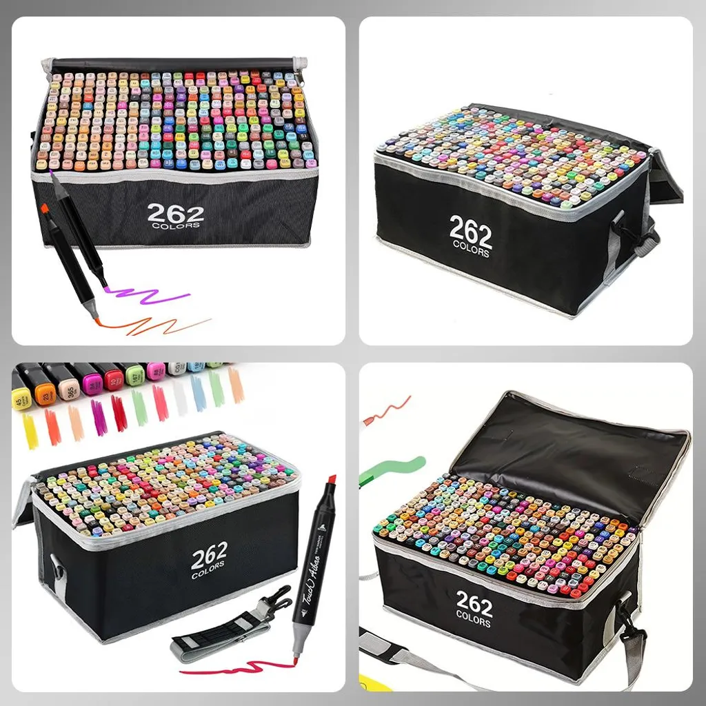 Marqueurs Professionnels 262 Unités avec Pointes Double Précision - 4