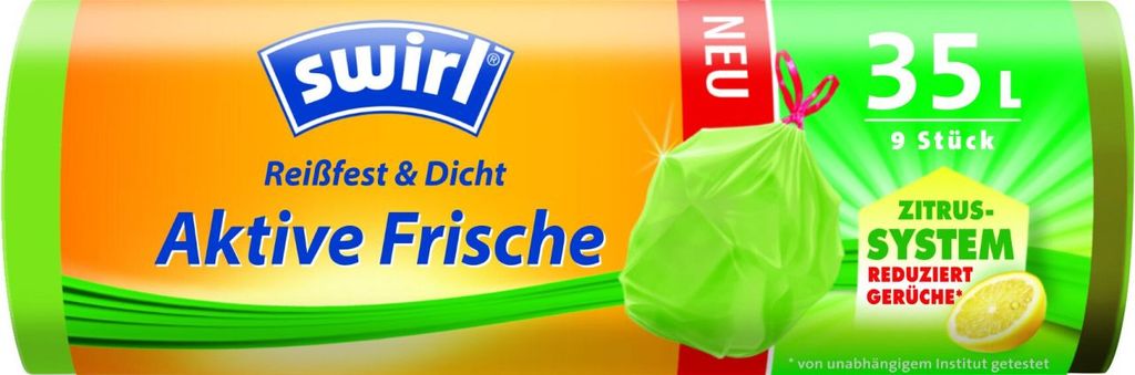 Swirl Anti-Geruch-Müllbeutel-35l, 35 l, Rot, Weiß, Produktbild 