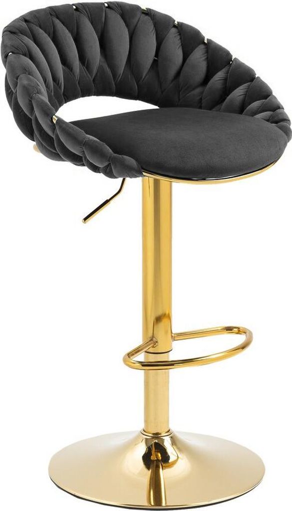 Verstellbarer Hocker, Barhocker, FARVISO schwarz elegant Produktbild 