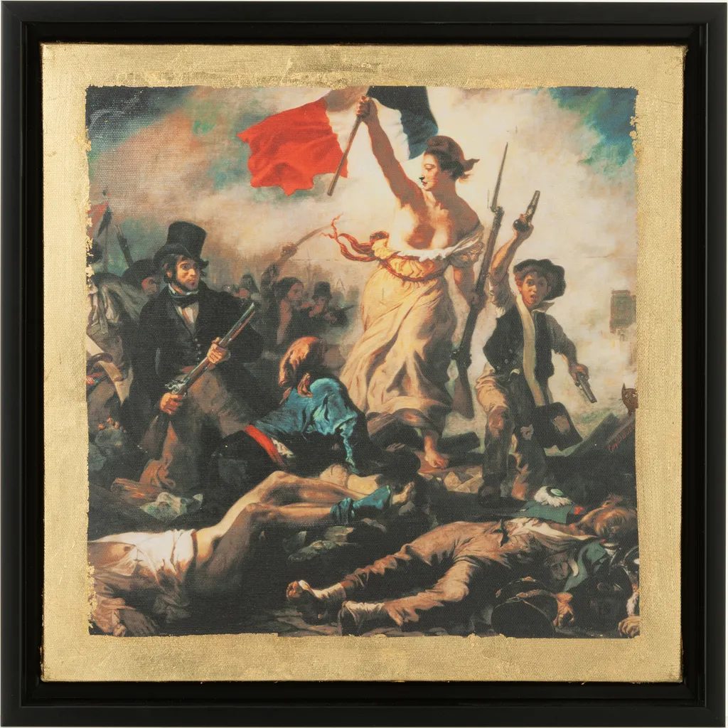 Décoration Murale J-Line Impression sur Toile La Liberté Guidant Le Peuple