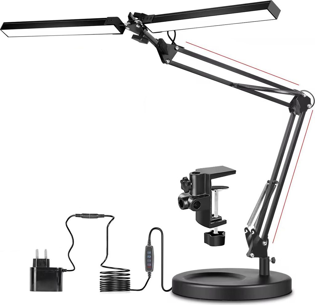 Lampa Biurkowa Podwójna Kreślarska At-804 Zdjęcie produktu 