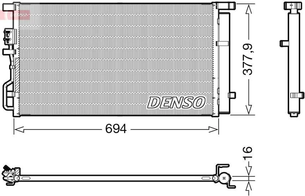 Condenseur DENSO DCN41019 Haute Performance pour Tucson et Sportage QL