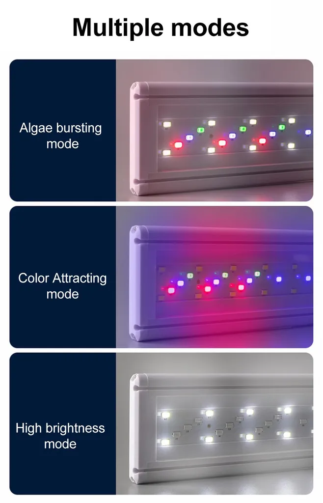 Éclairage LED Aquarium Aquascape à Clip - Lampe LED Économe Modèle Q3