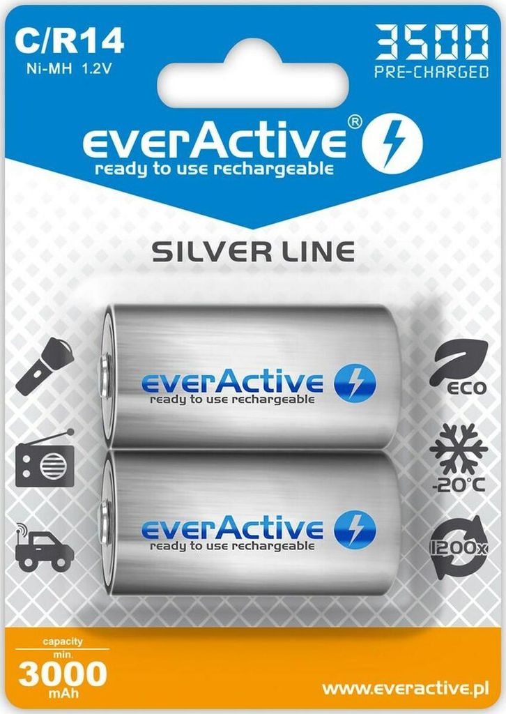 Pilas EverActive R14/C 1,2 V