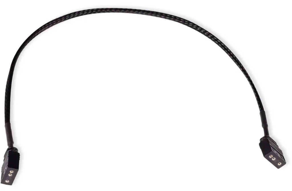 Alphacool Rallonge aRGB 3 broches vers 3 broches gainée de 30cm - Noir