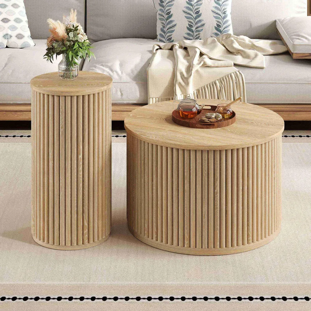 Table basse stable en MDF et bois véritable pour éviter les bascules - 4