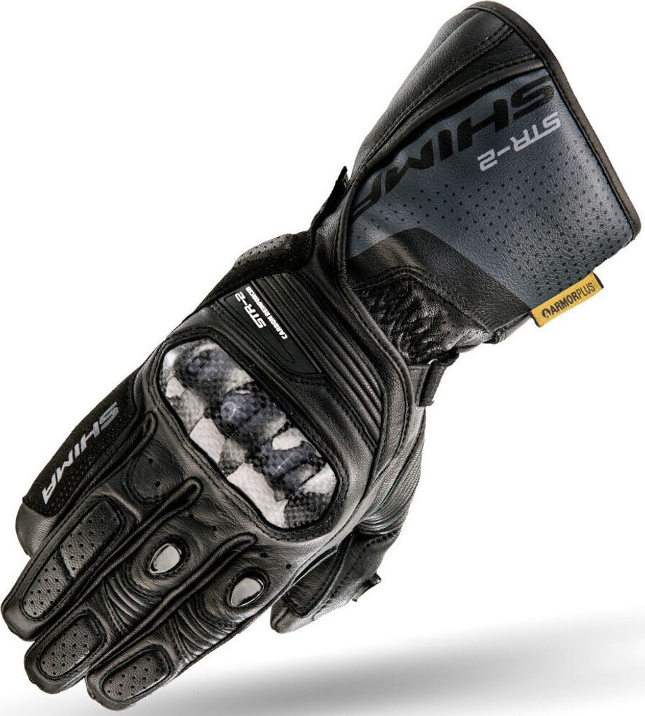 SHIMA STR-2 Motorrad Handschuhe, schwarz, XL