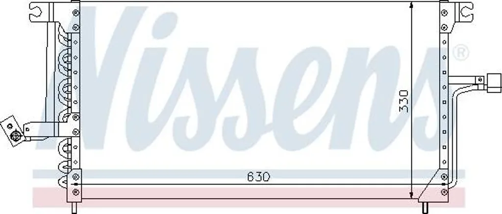 Nissens 94183 Condenseur de Climatisation OE MB813733 pour Galant