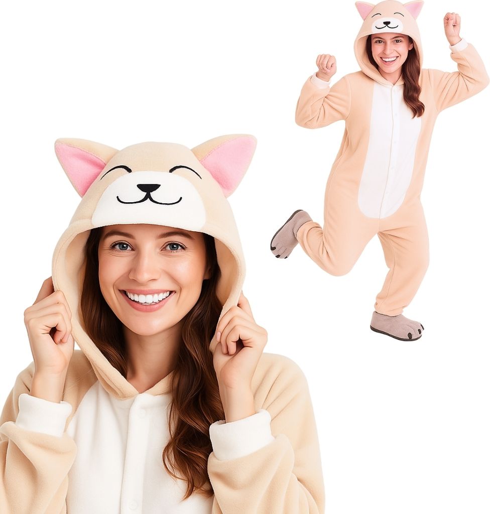 Onesie Kigurumi Pigiama Shiba Inu Costume Travestimento L: Immagine del prodotto 