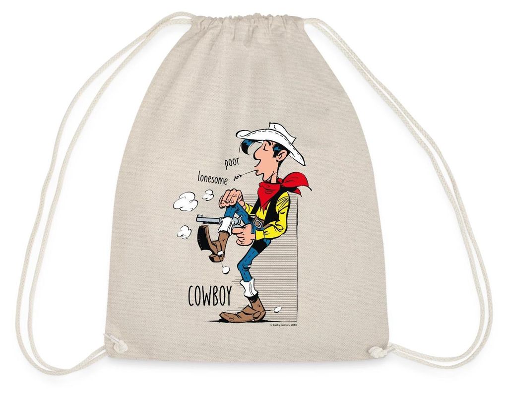 Spreadshirt Lucky Luke Poor Lonesome Cowboy Turnbeutel, One size, Natur