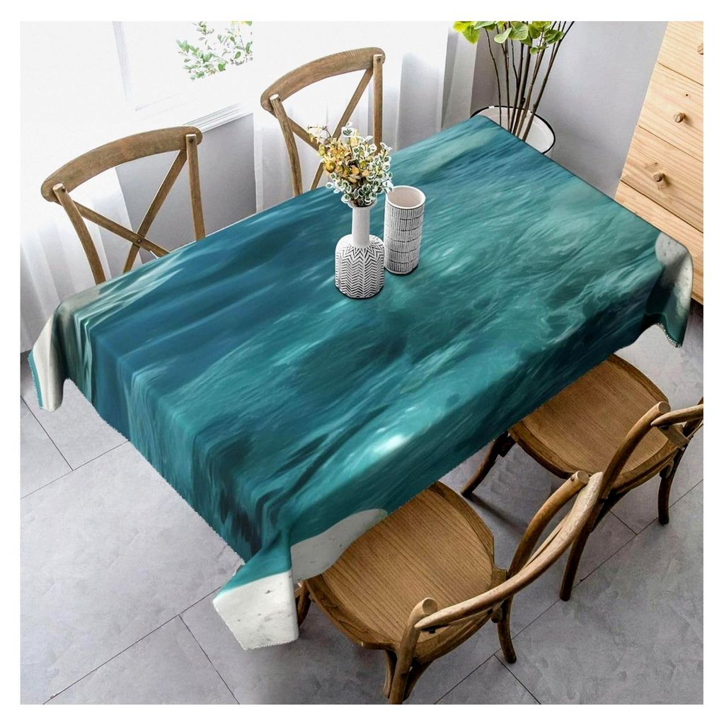 Rechteckige Tischdecke mit ruhigem Wasserdruck für Picknick, Terrasse und Partys