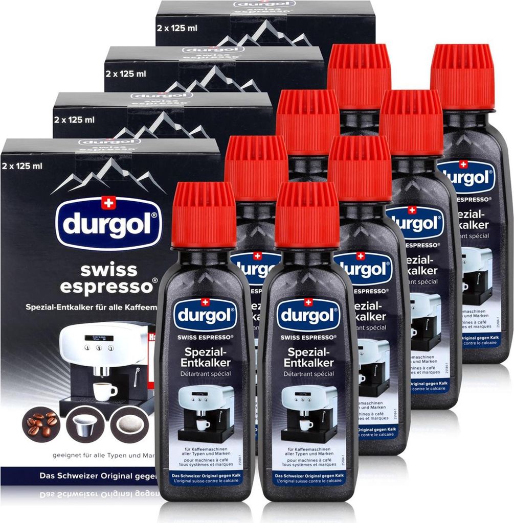 Durgol Swiss Spezial Espresso Entkalker DED 8 Flaschen a Produktbild 1