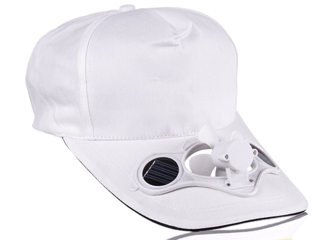 Solární kšiltovka s ventilátorem - bílá Obrázek produktu 