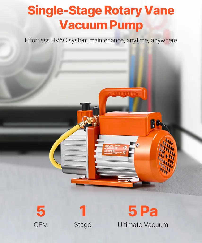 Pompa per Vuoto Professionale 5 CFM SucceBuy Set Auto AC HVAC - Offerta - 2