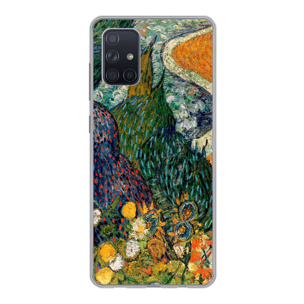 MuchoWow Handyhülle Schutzhülle Hülle für Samsung Galaxy A51 5G Erinnerungen an den Garten von Etten - Vincent van Gogh Silikon Softcase Hand...