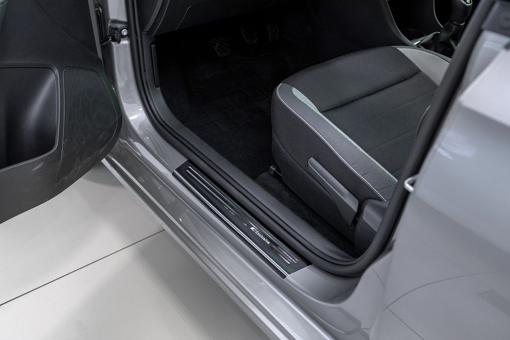 Exclusive Design V2A Einstiegsleisten passend für Skoda Rapid ab Bj. 2012-, Farbe:Anthrazit